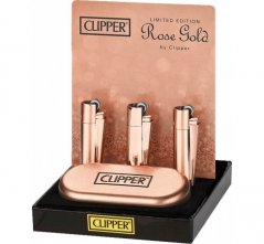 Kovový zapalovač Clipper Rose Gold s krabičkou