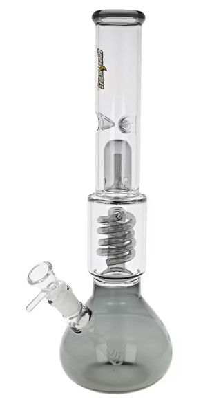 Sklenený bong Super Heroes 40 cm, šedý