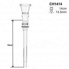 Glass Chillum 14,5mm, 14cm
