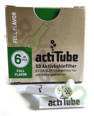 Actitube Extra Slim 6 mm filtry s aktivním uhlím 50 ks