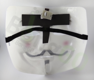 Anonymous plastic mask, luminous