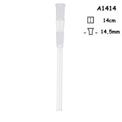 Glass adapter 14,5 mm, 14 cm