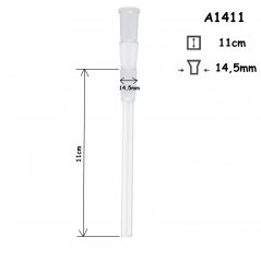 Glass adapter 14,5 mm, 11 cm