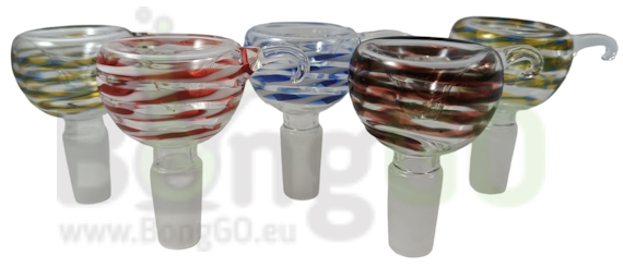 Glass bowl Stripes Color 14,5 mm