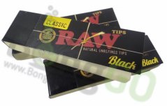 RAW Classic Black Unbleached Filtertips schmal
