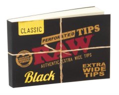 RAW Extra Wide Filtertips perforated black