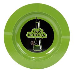 Tin ashtray Old School Hollandbong green