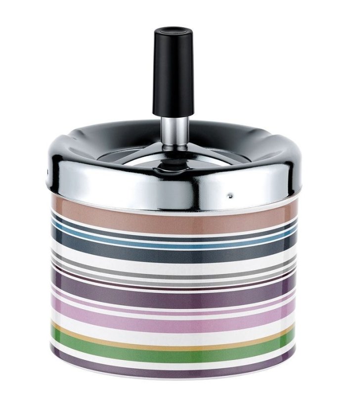 Spinning ashtray color stripes