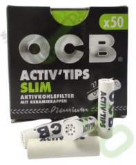 OCB Activ Tips Slim Premium 50 pcs