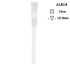 Glass adapter 18,8 mm, 14 cm