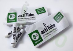 Actitube filters with activated carbon 10 pcs - 8 mm