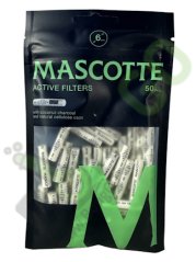 Mascotte filtre s aktívnym uhlím biele 50 ks - 6 mm
