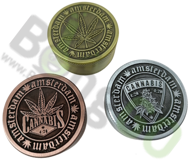 3part metal grinder Amsterdam Leaf 50 mm