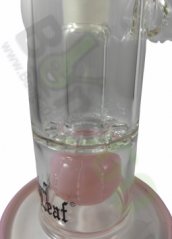 Glass bong Black Leaf Bubbler pink