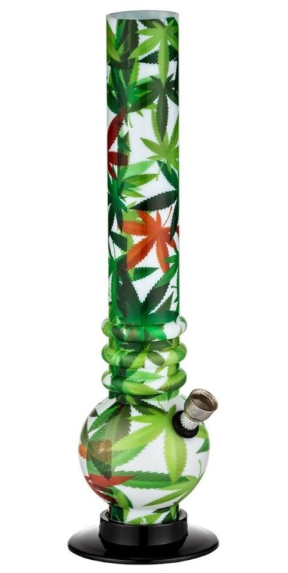 Akrylový bong Leaf green 30 cm