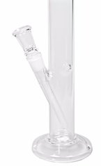 Skleněný rovný bong se zeleným listem 46 cm