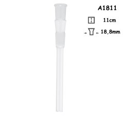 Glass adapter 18,8 mm, 11 cm