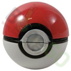 Kovová drtička Pokeball červená