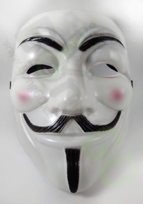 Anonymous plastic mask, luminous