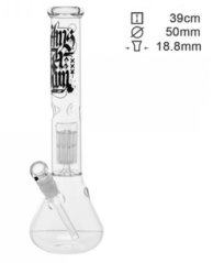 Sklenený bong Amsterdam číry s perkolácou