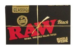 Papírky RAW Black Classic Single Wide Double