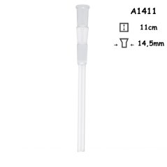 Sklenený adaptér 14,5 mm, 11 cm