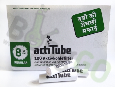 Actitube filters with activated carbon 100 pcs - 8 mm